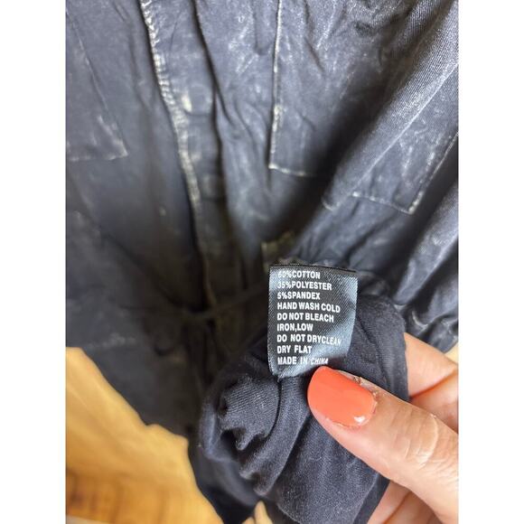 POL Dress Mineral Wash Black Lightweight Stretchy  Women's Size M - Picture 6 of 6